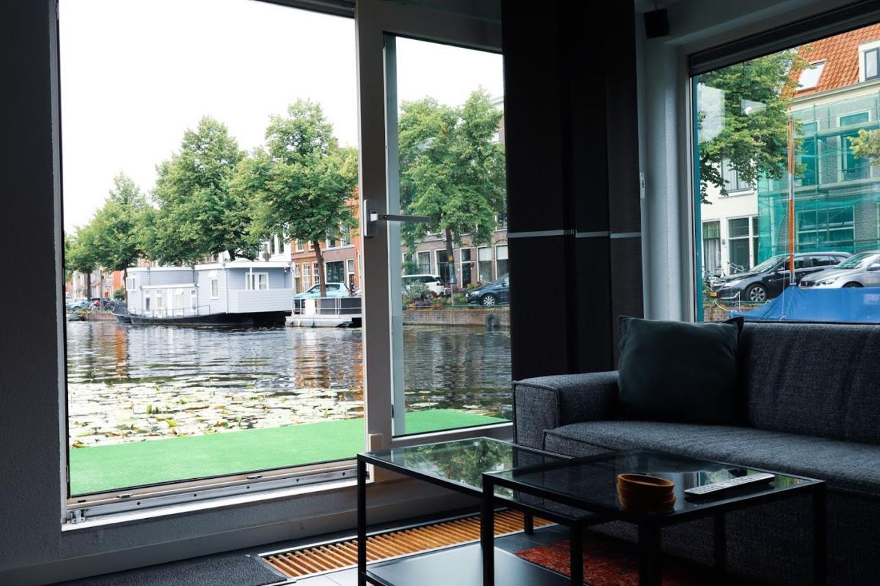 Beautiful Houseboat In The Centre Of Leiden Exterior foto